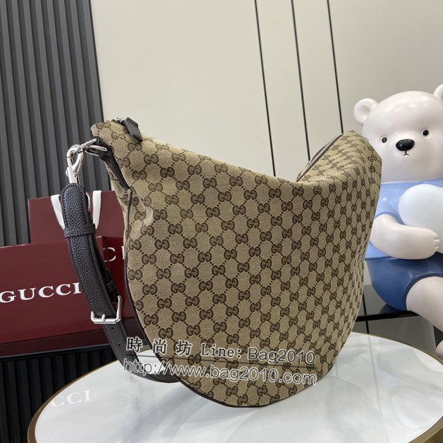 Gucci專櫃古馳最新款2025早春系列Body雙鎖扣手袋肩背包 jh2370型號：800194